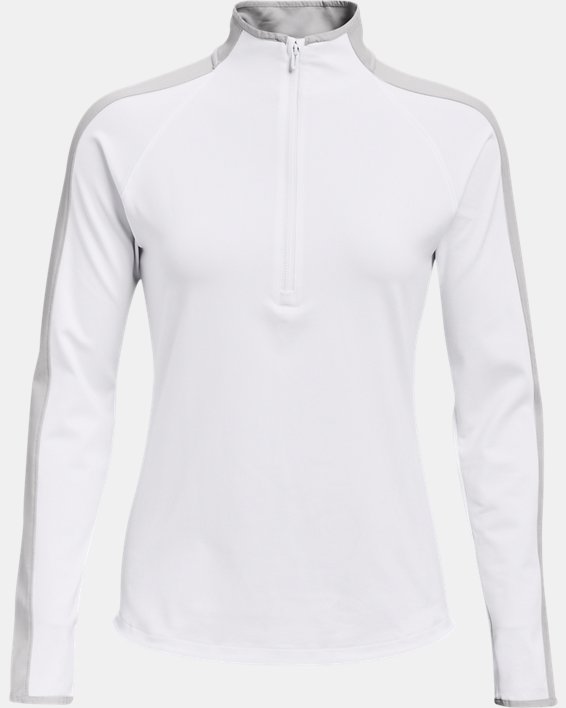 Women's UA Storm Midlayer ½ Zip, White, pdpMainDesktop image number 4